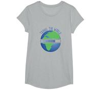 Travel The World Loading. Globe-Trotteurs et Amateurs de Voyage T-Shirt, Fille, Gris Chiné, L