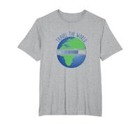Travel The World Loading. Globe-Trotteurs et Amateurs de Voyage T-Shirt, Homme Grandes Tailles, Gris Chiné, 4X Tall