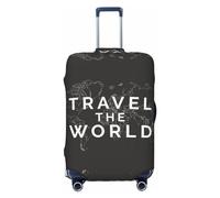 Travel The World1 - Housses de protection élastiques pour valises de 45,7 à 81,6 cm, Noir, CH