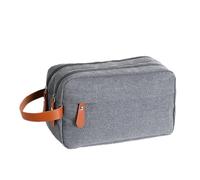 Travel Toiletry Bag, Convenient Double Layer Organizer Case, 9.84x3.94x5.91 inches Compact Portable Sturdy Grooming Kit Bag with Handle for Men, Travel and Business Trips