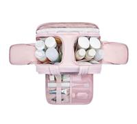 Travel Toiletry Bag for Women, Lightweight Bag with Large Wide Opening, Cosmetic Storage Pouch for Shampoo, Skincare, Makeup, and Accessories, Handbag Style Travel Organizer