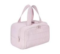 Travel Toiletry Bag for Women, Lightweight Carrier with Wide Opening, Cosmetic Storage Organizer, Stylish Traveling-Bag Purse, Spacious Design for Toiletries and Shampoo