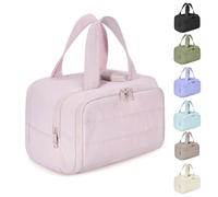 Travel Toiletry Bag for Women, Standing Makeup Bags, Large Capacity Wide-Open Travel Cosmetic Bag, 4 in 1 Multi Functional Lightweight Makeup Bags (#1)