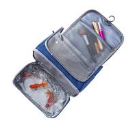 Travel Toiletry Bag, Hygiene Kit Bag, Hanging Toiletry Pouch, Wet and Dry Separation, Storage Organizer with Hook, Compact Design, Easy to Carry for Road Trips, 9.06x4.72x8.27 in