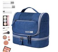 Travel Toiletry Bag | Large Capacity Zipper Bag | Wet and Dry Separation Travel Pouch, Storage Organizer with Hook for Home Travel, Bathroom Accessories for Toiletries, Cosmetics & Essentials