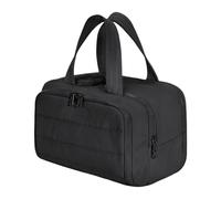 Travel Toiletry Bag, Lightweight Cosmetic Organizer with Large Opening, 10,43 x 7,09 x 8,27 Inches Spacious Travel Pouch for Women Toiletries, Makeup, Shampooing and Necessity, Black1 Brown Color,