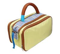 Travel Toiletry Bag, Portable Airplane, Cosmetic Pouch, 10.63x6.1x6.3 inches, Zippered Large Capacity Organizer, Waterproof Plaid Design, for Vacation, Gym, Airport Use