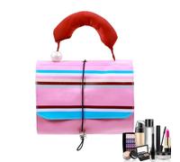 Travel Toiletry Bag, Roll-Up Cosmetic Storage with Handle, 9.06x6.69x2.76 inches, Detachable Cosmetic Organizer, Waterproof Portable Makeup Pouch for Shower, Brushes & Lipstick