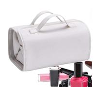Travel Toiletry Bag | Travel Bag for Toiletries | Waterproof Toiletry Bag, Cosmetic Organizer with Waterproof Features, 24 x 14 x 12 cm Makeup Organizer for Brushes and Concealer & Makeup need, blanc,
