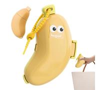 Travel Toothbrush Case, Banana Shaped Silicone Cover, 2×4.3cm Toothpaste Dispenser Holder for Sink Vanity Shower Restroom Bathroom Accessory Personal Care Tool Organizer for Hygiene Kits Storage