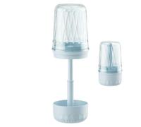 Travel Toothbrush Case - Large Storage Holder for Bathroom Vanity | Pet Cup with Pp Base, Transparent Shape Easy Find, Inverted Cover Quick Drain, Dust Protection Feature, Home Dorm Hotel Family Use