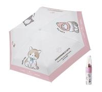 Travel Umbrella 6 Rib Folding UV Protection Canopy with Cat Claw Handle