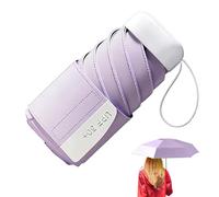 Travel Umbrella Compact, Lightweight Rainproof Sunproof Folding, Portable Anti Uv Sun Shade Protection, Wind Resistant Canopy, Travel Size Umbrella for Daily Commute School Beach, 5.51x1.97 Inches