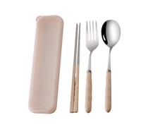 Travel Utensils Set - Stainless Steel Flatware for Case, Reusable Camping Cutlery Picnic, Outdoor Dining Gear, Kitchen Accessory for Portable Tableware Kits, and Road Trips Essential, 7.28x1.5 Inches