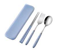 Travel Utensils Set - Stainless Steel Flatware for Case, Reusable Camping Cutlery Picnic, Outdoor Dining Gear, Kitchen Accessory for Portable Tableware Kits, and Road Trips Essential, 7.28x1.5 Inches