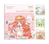 Travel Watercolor Book - Preschool Painting Set for Kids Ages 3+ | 18.5x15.7x1.9cm Size, 260g Lightweight Paper Art Craft Kit, Multifunctional Watercolor Book for School, Home, Kindergarten