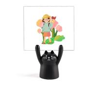Travel Wizzard Pathfinding Guide Excursion Memo Holder Cartoon Noir Chat Stand Décoration