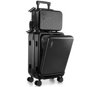 TRAVELARIM Bagages à main de 50,8 cm x 35,6 x 22,9 cm, approuvés par les compagnies aériennes, valise à main avec roulettes, bagage à main rigide, bagage à main durable, petite valise avec sac à main