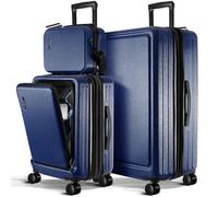 TRAVELARIM Bagage de Cabine, Bleu Marine, 3 Piece Set (22"/28")