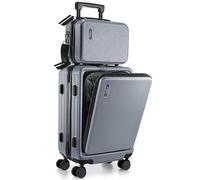 TRAVELARIM Bagage de Cabine, Gris, Carry-on 22 inch