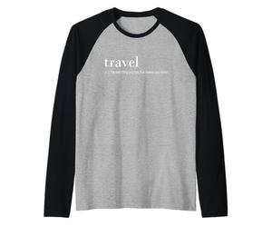 Traveler Funny - Ne voyagez Que ce Que Vous Achetez Manche Raglan