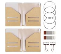 Traveler Notebook Accessories, 2 Pieces Storage Bag with 4 Clips