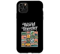 Traveler Timbre-Poste Vintage Voyage Coque pour iPhone 11 Pro Max