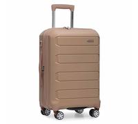 Traveler's Choice À Carreaux, Moyen (66 Pouces), Beige (Latte Beige), 22" Carry-on, Pagosa - Bagage Rotatif Extensible Indestructible