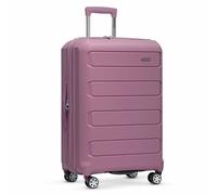 Traveler's Choice Carreaux - Taille M (66 cm), Mauve, 2 Piece Set, Pagosa Valise Rigide et Extensible à roulettes pivotantes indestructibles