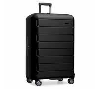 Traveler's Choice Carreaux - Taille M (66 cm), Noir, 3 Piece Set, Pagosa Valise Rigide et Extensible à roulettes pivotantes indestructibles