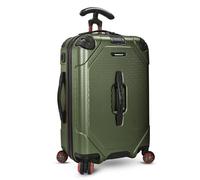 Traveler's Choice Maxporter II Hardside Polycarbonate Suitcase with Spinner Wheels, Dark Green, 22" Carry-on Luggage