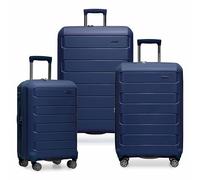 Traveler's Choice Pagosa Valise Rigide et Indestructible, Valise Extensible à roulettes pivotantes, Bleu Marine, Check-in Only