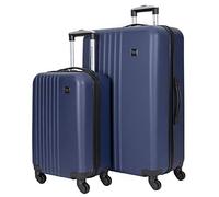 Travelers Club Bagage Spinner Cosmo Rigide, Bleu Marine, Set 2 Pièces (56/76)