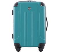 Travelers Club Bagage Spinner Extensible Chicago Rigide, Bleu Canard, Cabine de 56 cm