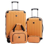 Travelers Club Midtown Lot de 4 valises rigides, Caramel