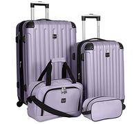 Travelers Club Midtown Lot de 4 valises rigides, Lilas