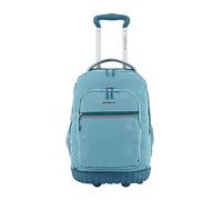 Travelers Club Sac à Dos à roulettes avec Compartiment pour Ordinateur Portable, Aqua, 50 cm