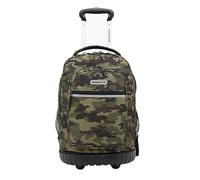 Travelers Club Sac à Dos à roulettes avec Compartiment pour Ordinateur Portable, Camouflage, 50 cm