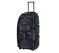 Travelers Club Xpedition Sac de Sport Vertical à roulettes Multi-Poches, 75 cm, Bleu Riviera