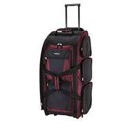 Travelers Club Xpedition Sac de Sport Vertical à roulettes Multi-Poches, 75 cm, Rouge Cramoisi