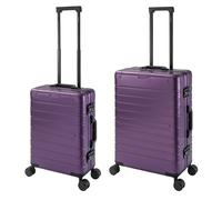 Travelhouse Oslo T6005 Valise de voyage à roulettes en aluminium Différentes tailles et couleurs, lilas, Handgepäck & Mittlerer Koffer Set, Ensemble de valises