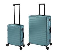 Travelhouse Oslo T6005 Valise de voyage à roulettes en aluminium rigide Différentes tailles et couleurs, Turquoise., Handgepäck & Großer Koffer Set, Ensemble de valises