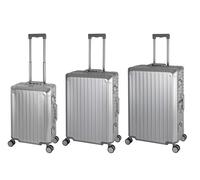 Travelhouse Tokyo T6035 Valise de voyage en aluminium, argenté, Handgepäck, Mittlerer und Großer Koffer Set, Set de valises
