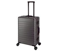 Travelhouse Valise de voyage 100% aluminium à coque rigide L poignée télescopique, TSA, 4 roulettes, graphite, Mittlerer Koffer, Valise
