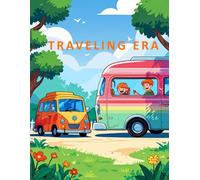 Traveling Era: Coloring Book for Adults and Kids with Easy and Big Designs for Relaxation Featuring Nature, Landscape, Outdoors, Trip and More