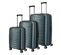Travelite Air Base 4 roues Set de valises 3 pièces avec soufflet d'extension bleu pétrole
