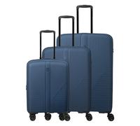 Travelite Air Stripe 4 roues Set de valises 3 pièces avec soufflet d'extension bleu