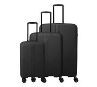 Travelite Air Stripe 4 roulettes Set de valises 3 pièces avec soufflet d'extension noir