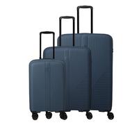 Travelite Air Stripe 4 roulettes Set de valises 3 pièces avec soufflet d'extension bleu