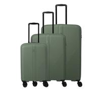 Travelite Air Stripe 4 roulettes Set de valises 3 pièces avec soufflet d'extension olive